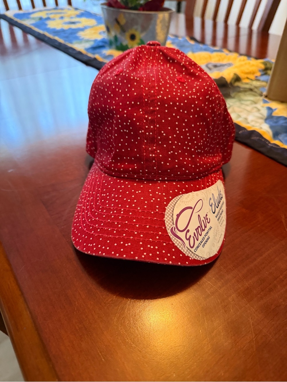 Red Polka Dot Women's Baseball Cap by Everbiz